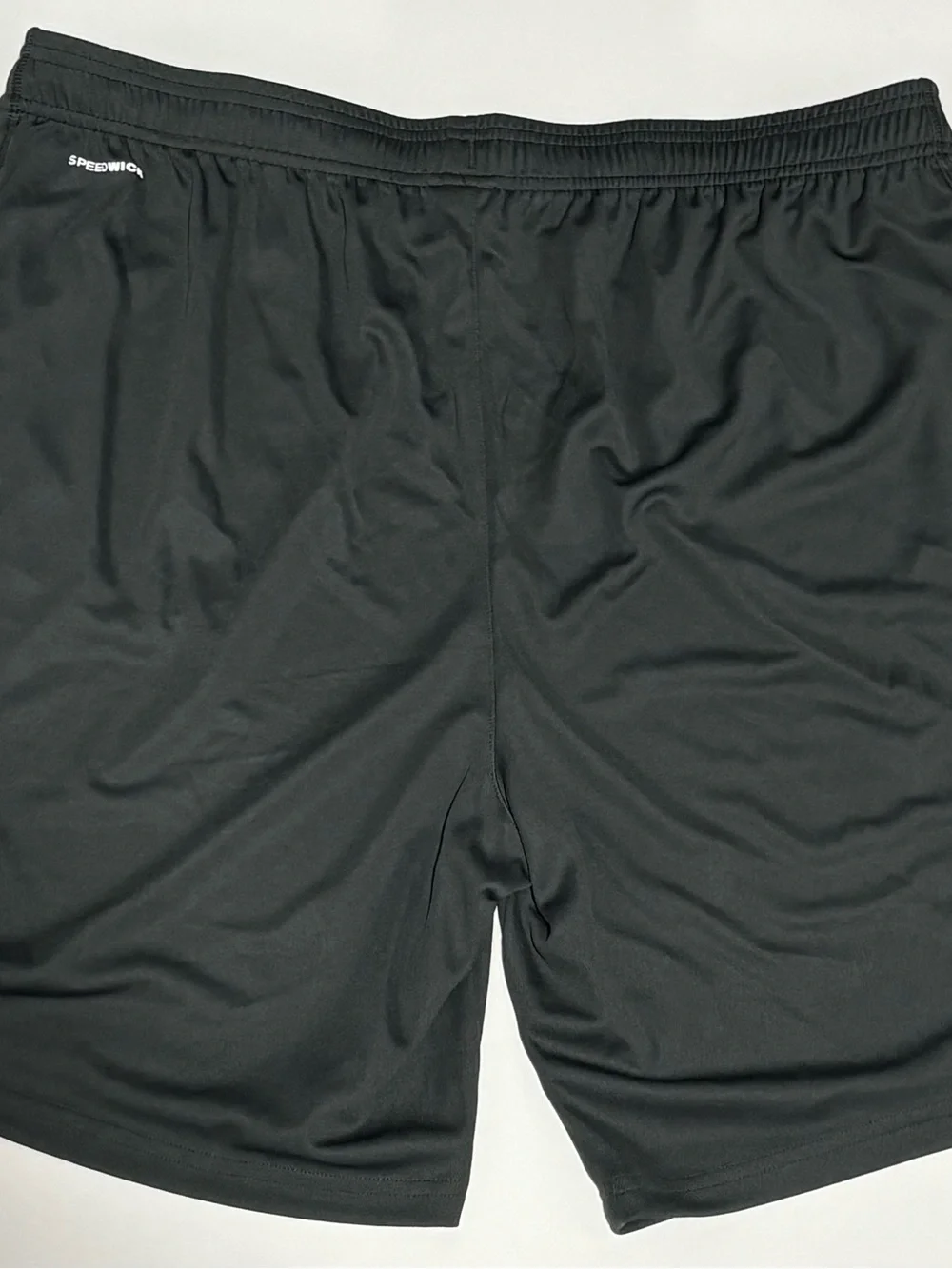 Reebok Black Athletic Shorts with Green Drawstring